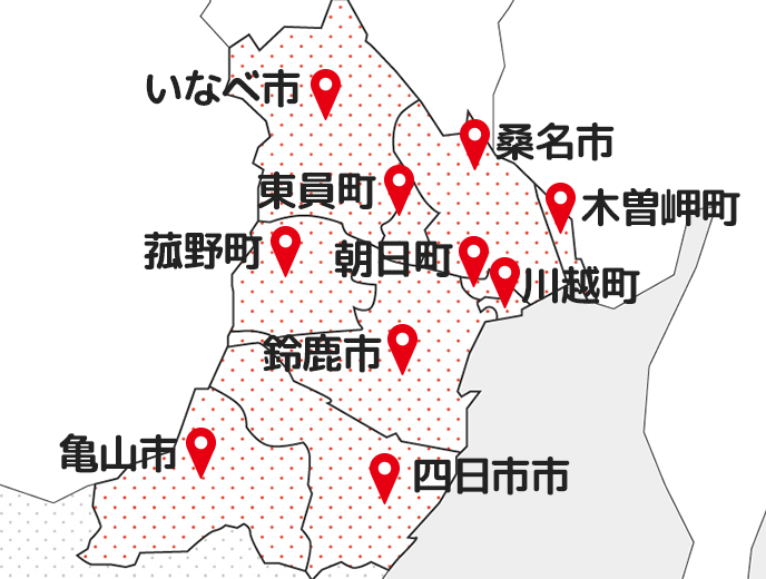 三重県北勢部地図